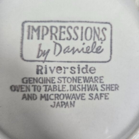 Impressions By Daniele Riverside Stoneware 4 Desert plates. - Picture 5 of 5